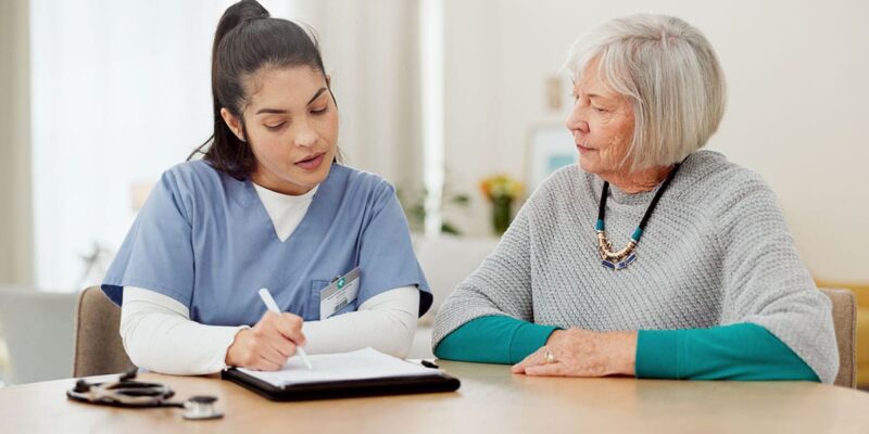 Photo of a senior for the article TITLE The Care CCRCs Offer Seniors, From Assisted Living & Memory Care to Skilled Nursing