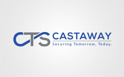 Logo for CTS Castaway with the tagline "Securing Tomorrow, Today." in blue and gray text on a light background, ideal for senior living communities like St. Mark Village.